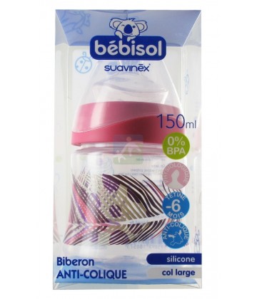 Bébisol Biberon Anti-Colique Avec Tétine Physiologique Silicone 150 ml