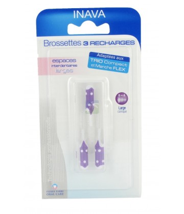 Inava Brossettes Recharges Violet Interdentaires Larges Mixtes x 3