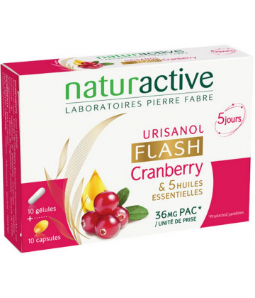 Naturactive Urisanol Flash x 10 Gélules + 10 Capsules