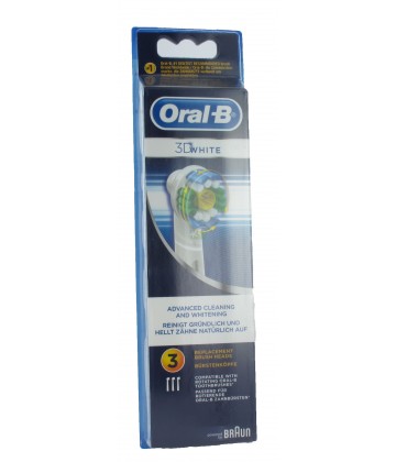 Oral-B Lot de 3 brossettes 3D White (EB18)