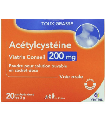 Acétylcystéïne Mylan Viatris 200 mg Sachets x 20