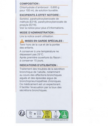 Ambroxol Mylan Viatris 0,6% Solution Buvable 150 ml