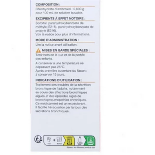 Ambroxol Mylan Viatris 0,6% Solution Buvable 150 ml - image 3