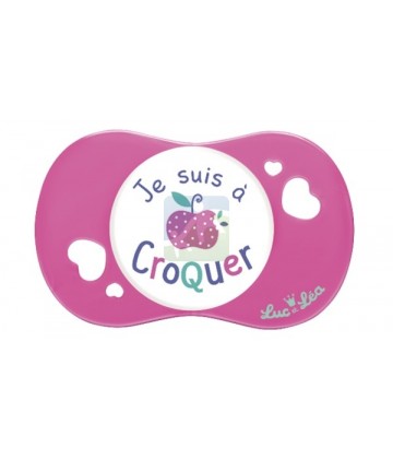 Luc et Léa Sucette Silicone Symétrique +18 mois "Je suis à croquer"