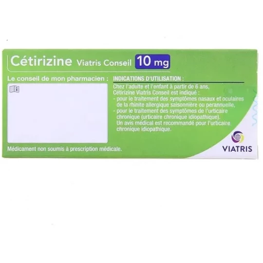 Cétirizine Viatris Conseil 10 mg Comprimés x 7 - image 3