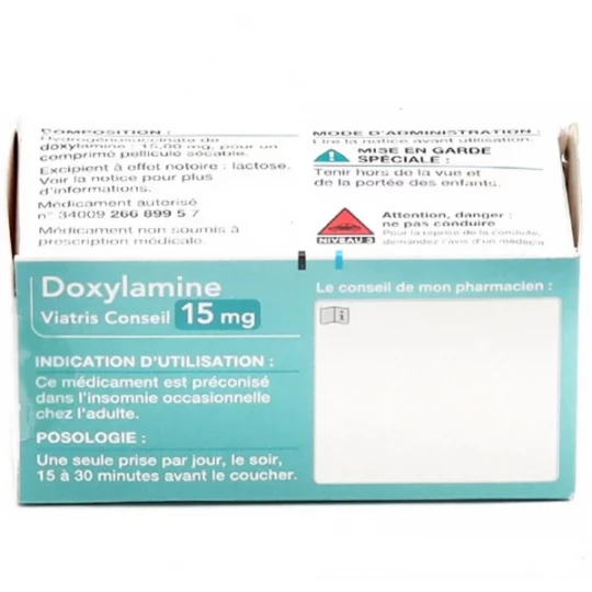 Doxylamine Mylan Viatris 15 mg Comprimés x 10 - image 2