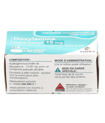 Doxylamine Mylan Viatris 15 mg Comprimés x 10 - image 2