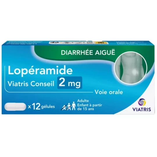 Lopéramide Mylan Viatris 2 mg Gélules x 12
