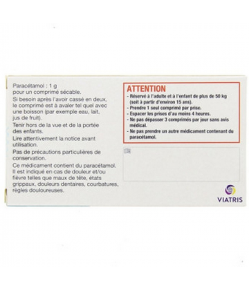 Paracétamol Mylan Viatris 1 g Comprimés x 8