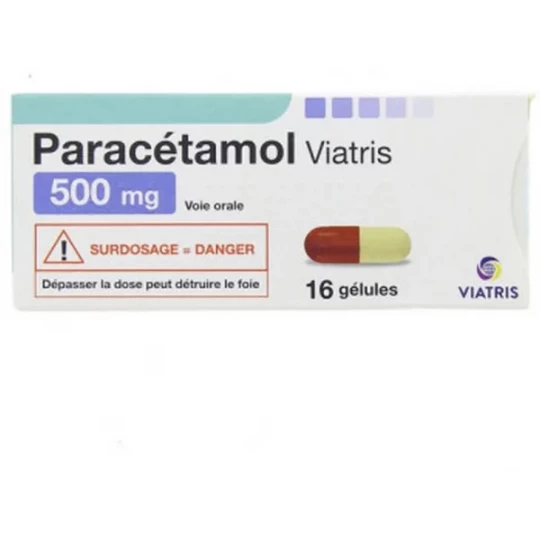 Paracétamol Mylan Viatris 500 mg Gélules x 16