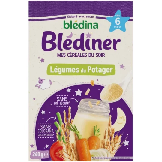 Blédîner Céréales Légumes du Potager 240 g