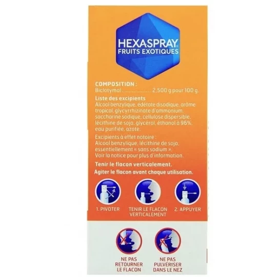 Hexaspray Collutoire Fruits Exotiques 30 g - image 3