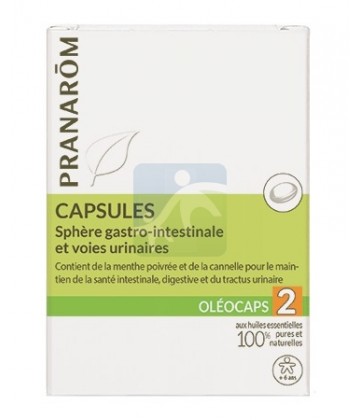 Pranarôm Oléocaps 2 Sphère Gastro-intestinale et Voies Urinaires 