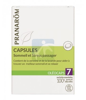 Pranarôm Oléocaps 7 Sommeil et Stress Passager x 30
