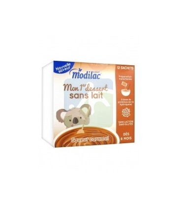 Modilac Mon 1er Dessert Sans Lait Saveur Caramel x 12