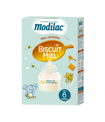 Modilac Les Céréales de Bébé Biscuit Miel 300 g