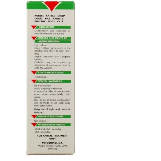 Vetoquinol Cothivet Solution Antiseptique et Cicatrisante 30 ml - image 2