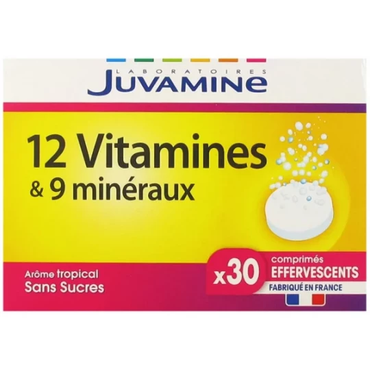 Juvamine Fizz 12 Vitamines et 8 Minéraux x 30