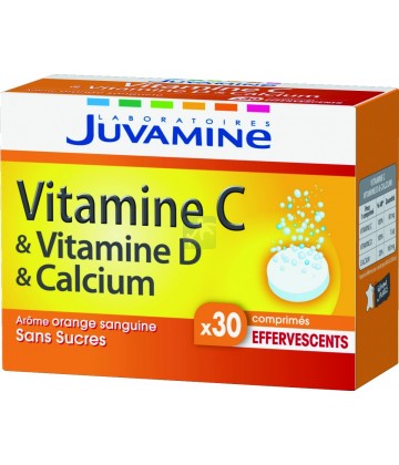 Juvamine Fizz Vitamines C, D Calcium x 30