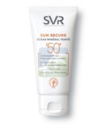 SVR Sun Secure Ecran Minéral Teinté Peaux Normales à Mixtes SPF50+ 50 ml