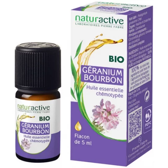 Naturactive Huile Essentielle Bio Géranium Bourbon 5 ml