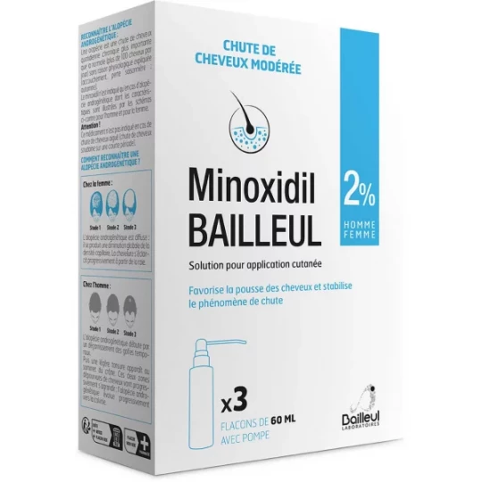Minoxidil Bailleul 2% 3 x 60 ml - image 2