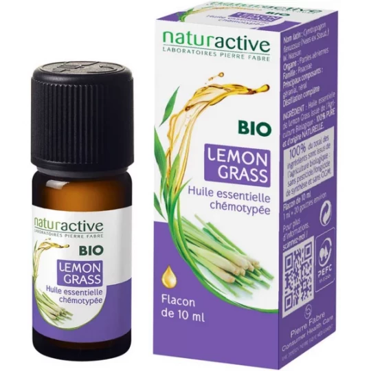 Naturactive Huile Essentielle Bio Lemongrass 10 ml