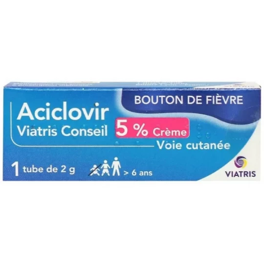 Aciclovir Mylan Viatris 5 % Crème 2 g
