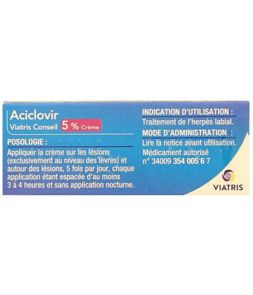 Aciclovir Mylan Viatris 5 % Tube 2 g