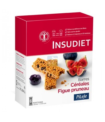 PiLeJe Insudiet Barres Céréales Figue Pruneaux x 6
