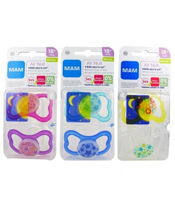 MAM Sucette Air Nuit 18+ mois Silicone n°53 x 2