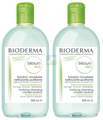 Bioderma Sébium H2O 2 x 500 ml