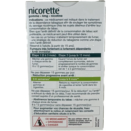 Nicorette 4 mg Menthe Fraîche Sans Sucre x 105 - image 5