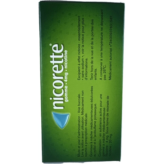 Nicorette 4 mg Menthe Fraîche Sans Sucre x 105 - image 3