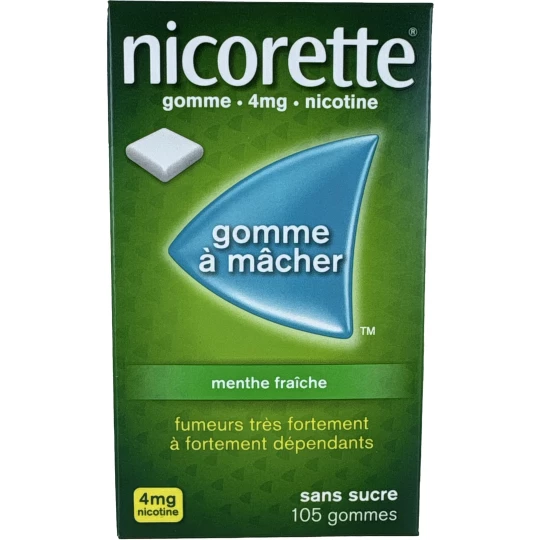 Nicorette 4 mg Menthe Fraîche Sans Sucre x 105