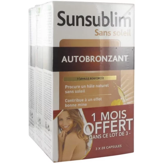 Nutreov Sunsublim Autobronzant Formule Renforcée 3 x 28