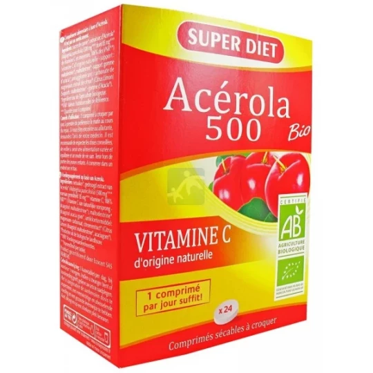 Superdiet  Acérola 500 Bio x 24