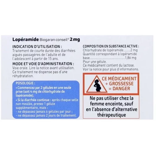 Lopéramide Biogaran 2 mg x 12 - image 2