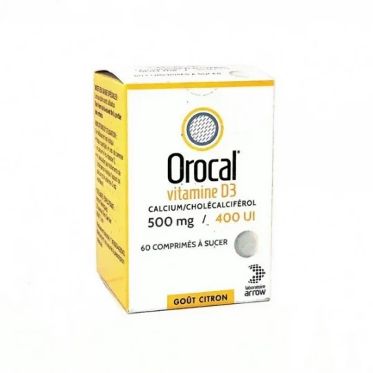 Orocal Vitamine D3 500 mg/400 UI Comprimés