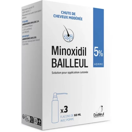 Minoxidil Bailleul 5% 3 x 60 ml - image 2