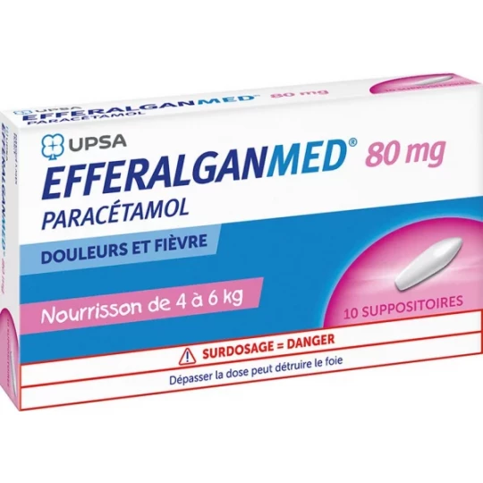 EfferalganMed 80 mg Suppositoires x 10