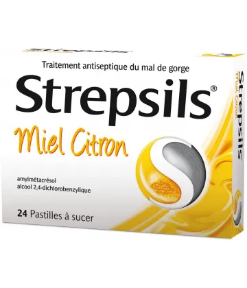 Strepsils Pastilles Miel Citron x 24