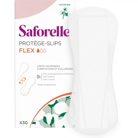 Saforelle Protège Slips Coton Bio Flex x 30