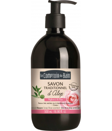 Le Comptoir du Bain Savon d'Alep à la Rose 500 ml