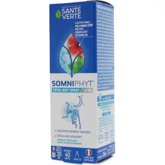 Santé Verte Somniphyt 30 Mélatonine Spray Buccal 20 ml