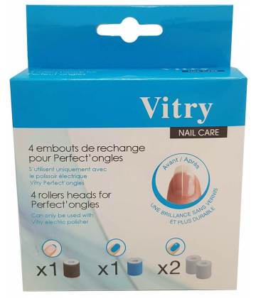 Vitry Perfect Ongles Embouts de Rechange Polissoir Electriique x 4