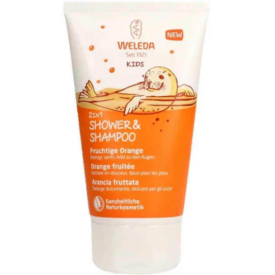 Weleda Crème de Douche 2 en 1 Enfants Orange Fruitée 150 ml