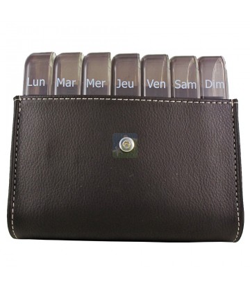 Pilbox Maxi Hebdomadaire Marron