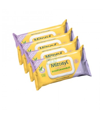 Mitosyl Lingettes Biodégradables à l'Aloé Vera Lot de 4 x 72