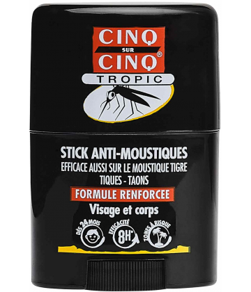 Cinq sur Cinq Tropic Stick Anti-Moustiques Visage et Corps 20 ml